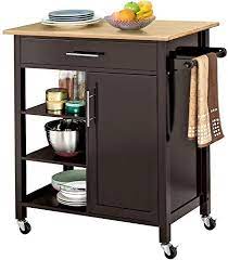 Amazon Com Wood Kitchen Islands Carts Kitchen Dining Room Furniture Home Kitchen Kitchen Island Cart Portable Kitchen Kitchen Roll