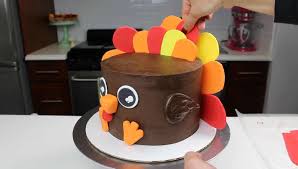 Your young (and young at heart) guests will thank you. Turkey Cake Pumpkin Cake Layers Frosted With Chocolate Ganache