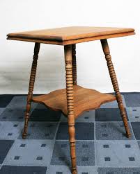 Antique Spool Leg Oak Side Table By Finerstuffoflife On Etsy 350 00 Parlor Table Oak Side Table Side Table