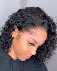 Amazon.com : 13x4 Short Curly Lace Front Wigs Human Hair 12 Inch Curly Bob  Wig Virgin Human Hair Natural Color 150% Density Water Wave Frontal Wigs  for Women : Beauty & Personal Care