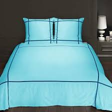 • housse de couette : Housse De Couette Turquoise Satin De Coton