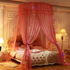 Linen curtains, romantic style curtains, girls curtains ,linen rose curtains, linen canopy bed, sheer curtains, transparent drapes. Duoyizi Luxury Mosquito Net Canopy Bed Curtain For Girls Adults Princess Bedroom Decoration Easy Installation System Cute Cozy Drape Round Netting For Twin Bed Three Open Doors Bean Paste Buy Online