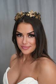 Gold Leaf Headband: Bohemian Rose Copper Crown, Autumn Headpiece