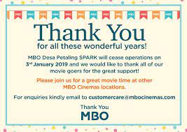 As malaysia's third largest cinema operator, mbo is considered as one of the most diversified cinemas in the country with a reach of more than 11 million mbo malacca cineplex, air keroh melaka. Mbo Cinemas Announcement Dear All Kindly Take Note On Facebook