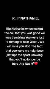 Tribute to Nathaniel: Remembering a Young Life Lost Too Soon