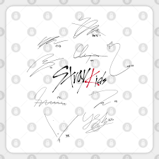 Stray kids (i am who) hallyumi 53 7 stray kids minatema 58 0. Stray Kids Logo Signatures Stray Kids Aufkleber Teepublic De