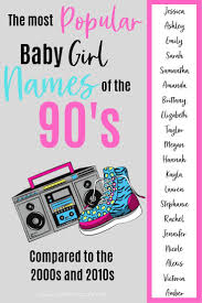 The Top Twenty Baby Names Throughout The Last Three Decades Unisex Baby Names Cool Baby Names Popular Girl Names