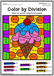 This Resource Is A Selection Of Color By Code Color By Number Division Worksheets Division Worksheets Color Worksheets 1st Grade Math Worksheets
