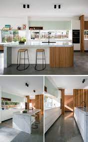Maybe you would like to learn more about one of these? Kelder Architects Have Designed A House That Opens To A Courtyard With A Bbq Terrace A Grassy Lawn And A Pool Curved Kitchen Curved Kitchen Island Kitchen Design