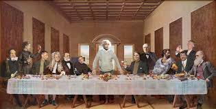 Scientists Last Supper By Nick Farrantello From L R Galileo Galilei Marie Curie J Robert Oppenheimer Sir Issac Last Supper Atheism Albert Einstein