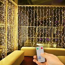 Amazon Com Kohree Led Curtain Lights Hanging Wedding Light Remote Control Outdoor Indoor Icicle Flashing String Lights For Bedroom Christmas Party Decorations Warm White 300 Led Garden Outdoor