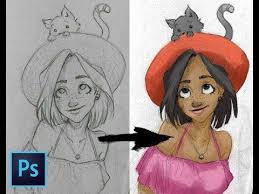 Coloring A Pencil Sketch Photoshop Tutorial In 2020 Sketch Photoshop Photoshop Tutorial Photoshop Art