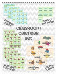 Classroom Calendar Set For Pocket Chart