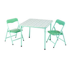 American Kids Cleo Metal Folding 3 Piece Table And Chair Set Walmart Com Outdoor Tables And Chairs Table And Chairs Chair Set
