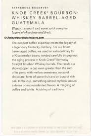 Buy starbucks whiskey barrel aged coffee. Whiskey Barrel Aged Guatemala Discover Starbucks Reserve
