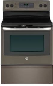 Slate appliances complement your favorite cabinet and flooring finishes. Ge Slate Freestanding Electric Range 5 0 Cu Ft Jcb630ekes Leon S