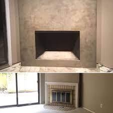 before and after cement fireplace using ardex feather finish fireplace remodel fireplace lighting fireplace