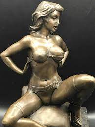 Large Erotic Nude Bronze Figure By M Nick — Antiques Arena
