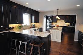 Kitchen With Dark Floor From Wood Design Ideas Decor Makerland White Kitchen Remodeling White Modern Kitchen Dark Kitchen Floors