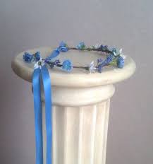 Rustic Cornflower Blue Flower Crown Woodland Fairy Bridal Etsy Blue Flower Crown Blue Bridal Flowers Silk Flower Crown