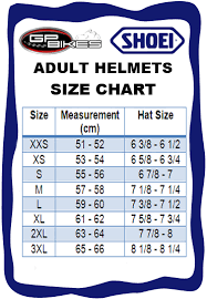 motorcycle helmet size chart shoei disrespect1st com