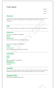 | resume cv format for freshers. Top 10 Fresher Resume Format In Ms Word Free Download Download Latest Resume Format For Free