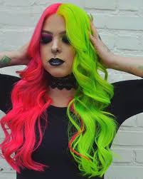 Kayla Boyer S Split Personality Hair Is Pravanavivids Goals A Girl Boss And Creative There Are No Limit Half And Half Hair Split Dyed Hair Two Color Hair