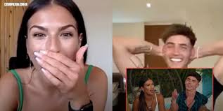 Emily from Too Hot to Handle S2 awkwardly watches Cam