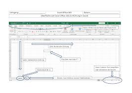 Oberflache Von Excel Office 365 Einfuhrung In Excel Unterrichtsmaterial Im Fach Informatik Itg Informatik Unterrichtsmaterial Oberflache
