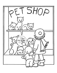 Pet Shop Coloring Page For Kids Animal Coloring Pages Printables Free Wuppsy Com Puppy Coloring Pages Halloween Coloring Pages Preschool Coloring Pages