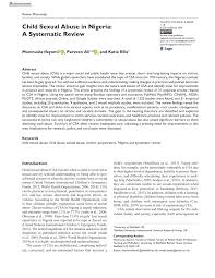 PDF) Child Sexual Abuse in Nigeria: A Systematic Review
