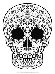 Plus, it's an easy way to celebrate each season or special holidays. Sugar Skull Coloring Pages And Masks For Dia De Muertos