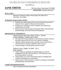 resume format for no job experience