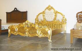 Sweet dreams start with a sweet bedroom set! Gold Leaf Italian Design Bed Diva Vixi Design Furniture