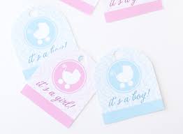 You're brewing a baby, so give your guests something warm and comforting to brew, too. It S A Boy It S A Girl Free Printable Tags Project Nursery Baby Shower Tags Gift Tag Template Free Baby Shower Gift Bags