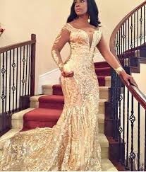 Fashuin Nigerian Wedding Dress Gold Wedding Gowns African Wedding Dress
