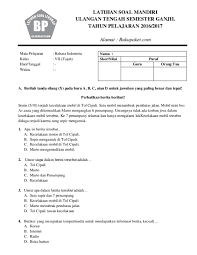 Maybe you would like to learn more about one of these? Pdf Latihan Soal Uts Bahasa Indonesia Kelas 7 Semester Smp Islam Nurul Itishom Bekasi Barat Academia Edu