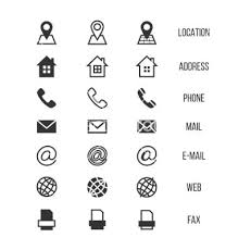 It draws the reader's eye toward the main points you'd like to highlight. Business Card Icons Home Phone Address Vector Business Card Icons Vector Business Card Address Icon