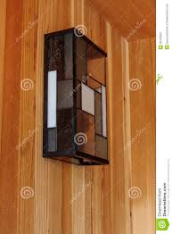 Detail Of Glass Light Fixture On Modern Home Front Porch Stock Image Image Of Square Empty 36165605