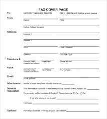 6 example fax cover sheet Free 8 Sample Fax Cover Page Templates In Pdf