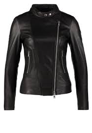 Leather Ladies Biker Jacket Lamb Skin Plain Leather Combination Of Collar Ban Luxury Design Article Leather Jacket Black Womens Leather Biker Jacket Jackets