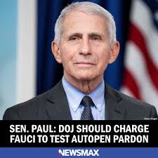 The Justice Department should charge Anthony Fauci with lying to Congress  to test whether former President Joe Biden's pardon of Fauci will hold up  in court, Sen. Rand Paul, R-Ky., said in