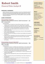 Investment analysts collect information, perform research, and analyze assets, such as stocks, bonds, currencies, and commodities. Financial Data Analyst Resume Samples Qwikresume