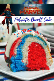 Frost a layered cake with smooth white buttercream. Captain Marvel Bundt Cake Recipe