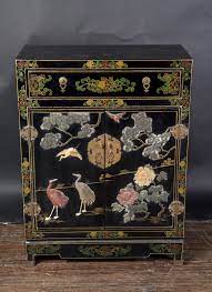 Limited time sale easy return. Chinese Black Lacquer Cabinet French Antique Shop