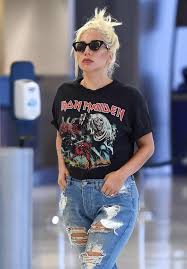 iron maiden shirt lady gaga in 2019 lady gaga outfits