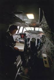 Front panel, center panel, roof panel, side consoles, engineering. An Interior View Of The Cockpit Of A British Airways Concorde Aircraft The Aircraft Is On An Around The World Test Flight U S National Archives Public Domain Image