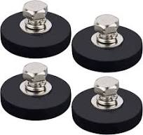 MUTUACTOR Neodymium Rubber Coated Magnets,4PCS Permanent ...