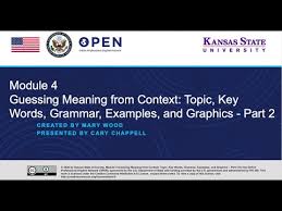 Context means the setting of a word or event. Module 4 Guessing Meaning From Context Topic Key Words Grammar Examples And Graphics Part 2 Youtube