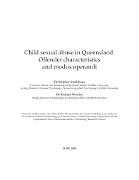 Pdf Child Sexual Abuse Offender Characteristics And Modus Operandi